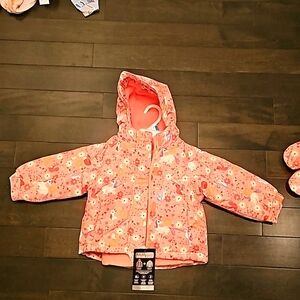 BNWT  toddler girl 2T winter 3 in 1 winter jacket with layers